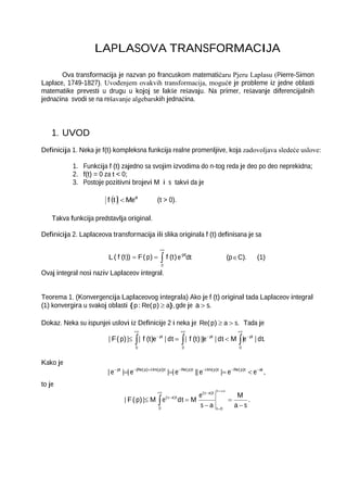 Laplasova trnasformacija