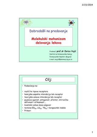 Molekulski mehanizmi delovanja lekova