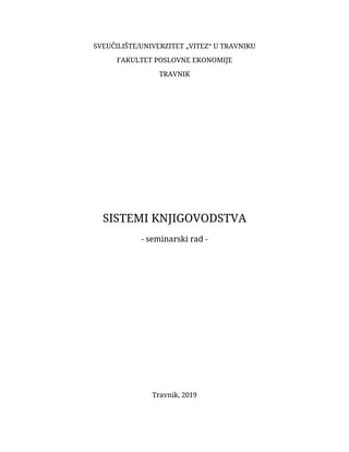 Sistemi knjigovodstva