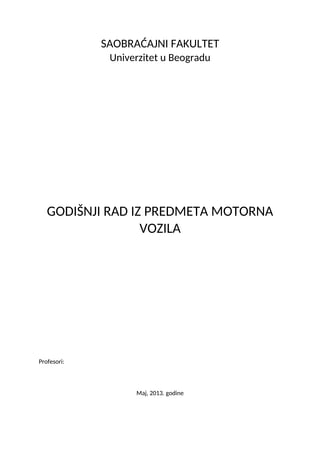 Godišnji rad iz motornih vozila