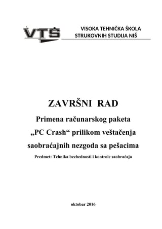 Primena računarskok paketa PC Crash