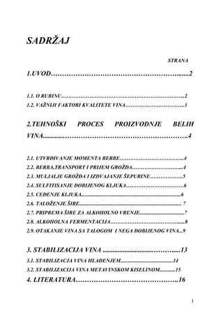 Proizvodnja vina u rubinu