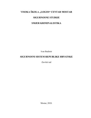 Sigurnosni sistem Republike Hrvatske