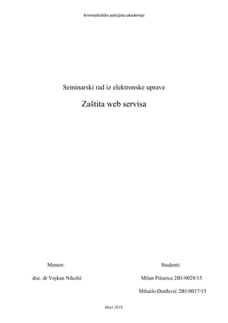 Zaštita web servisa