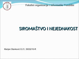 Siromaštvo i nejednakost