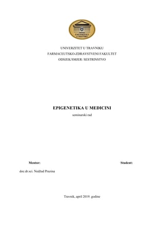 Epigenetika u medicini