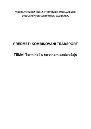 Terminali u teretnom saobracaju