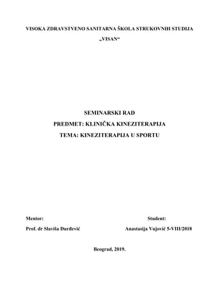 Kineziterapija u sportu