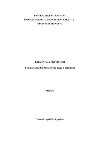 Prevencija pretilosti