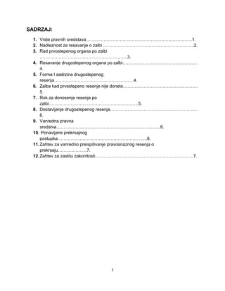 Vrste pravnih sredstava