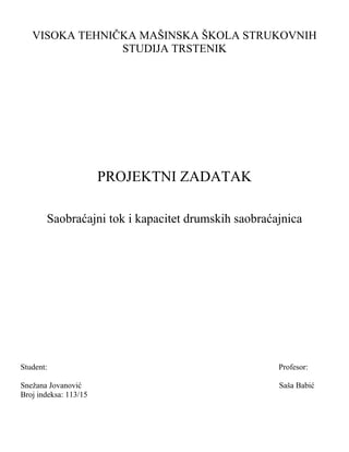Saobraćajni tok i kapacitet saobraćaja
