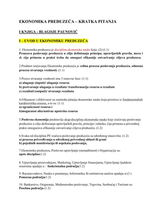 Ekonomika preduzeća