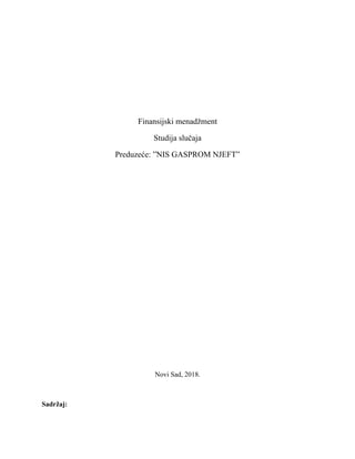 Studija slučaja NIS GASPROM NJEFT