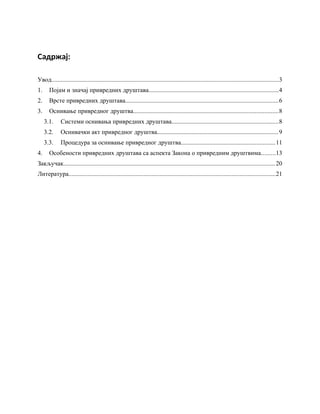 Osnivanje privrednog društva