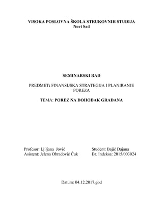 Porez na dohodak građana