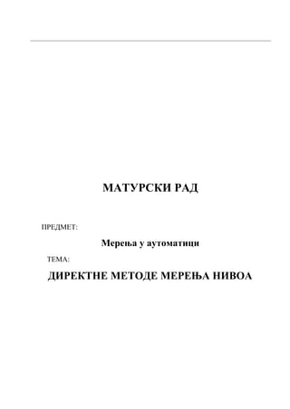 Direktne metode merenja