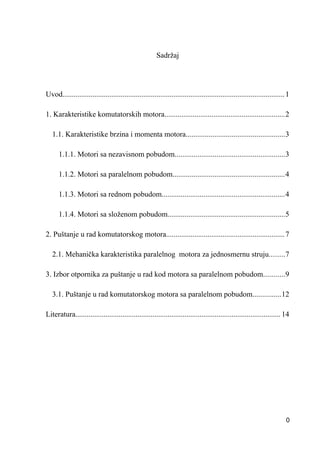 Puštanje u rad komutatorskog motora 5