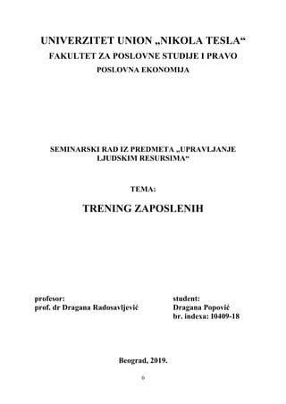 Trening zaposlenih