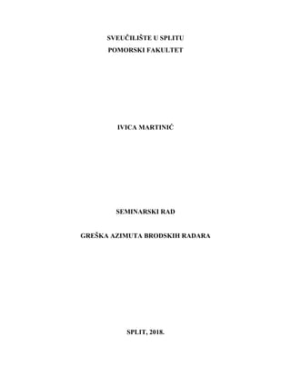 Greška azimuta brodskih radara