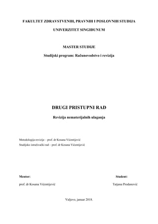 Revizija nematerijalnih ulaganja