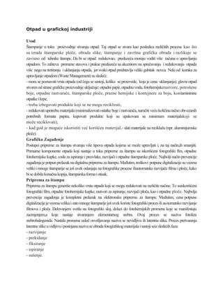 Otpad u grafičkoj industriji