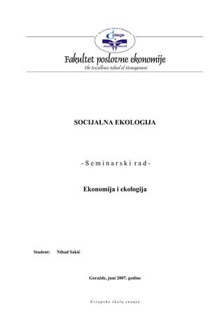 Socijalna ekologija