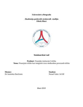 Finansijsko tržište