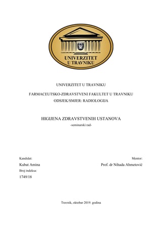 Higijena zdravstvenih ustanova