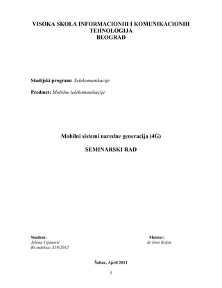 Mobilni sistemi naredne generacija (4G)