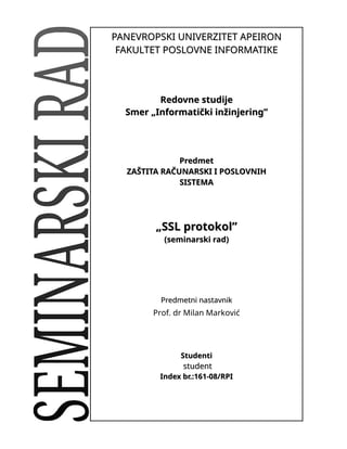 SSL protokol