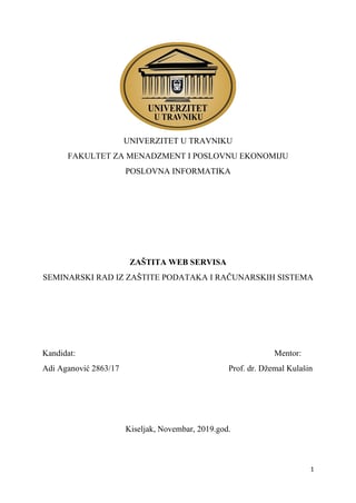 Zaštita podataka i računraskih sistema