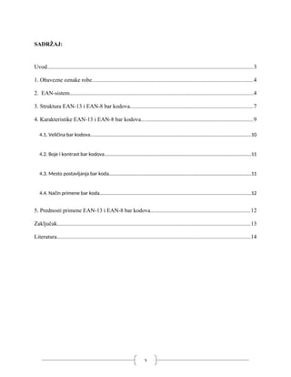 Primena EAN sistema za označavanje robe
