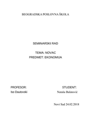 Novac i tržište novca: analiza instrumenata i monetarne stabilnosti