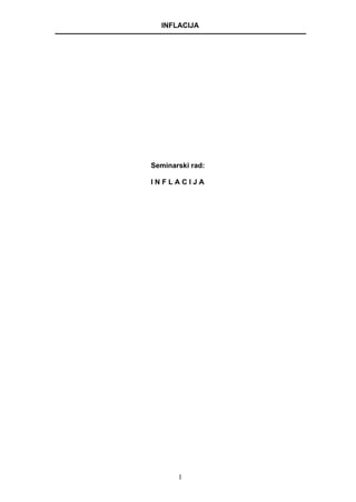 Inflacija: analiza i uticaj na ekonomiju