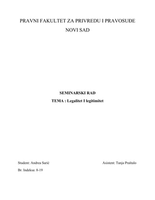 Legitimitet i legalitet