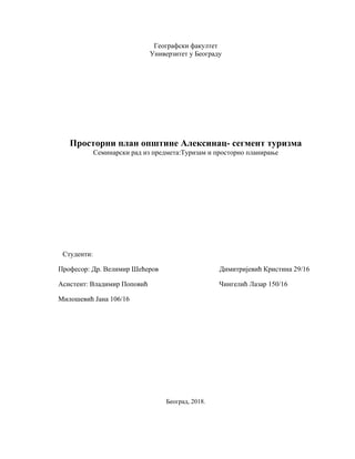 Prostorni plan opštine Aleksinac