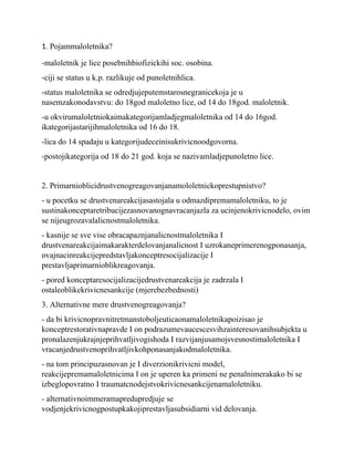 Maloletnicka delikvencija