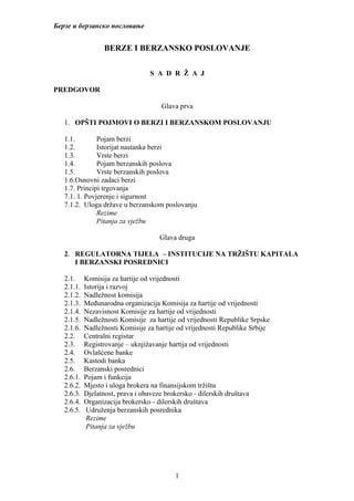 Berze i berzovsko poslovanje