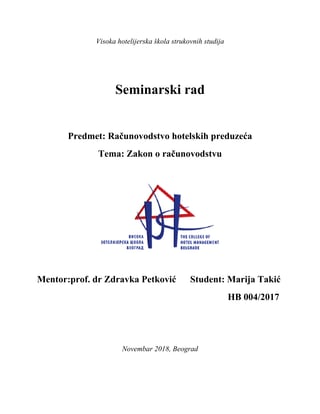 Zakon o računovodstvu