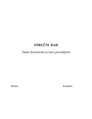 Instrumenti za rad u porodiljstvu