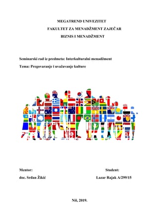 Pregovaranje i uvažavanje kulture