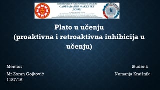 Plato u učenju