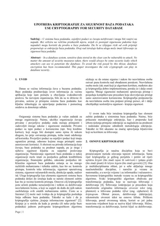 Enkripcija baza podataka