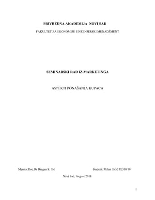 Aspekti ponašanja potrošača