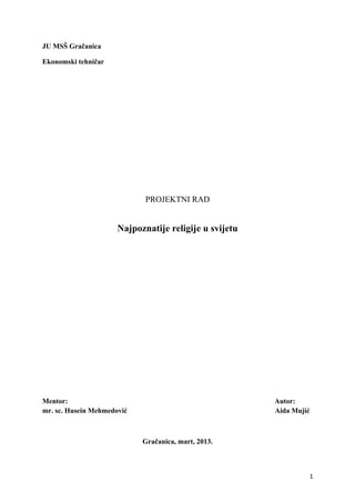 Najpoznatije religije u svijetu