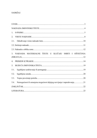 Naknada imovinske štete