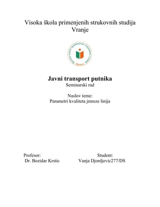 Parametri kvaliteta mreze linija