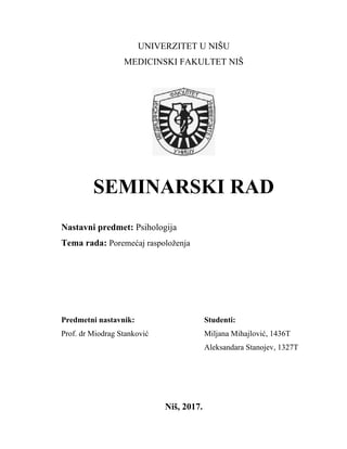 Poremecaj raspoloženja