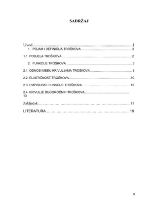 Analiza troškova u preduzeću: pojam, podela i funkcije