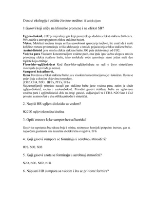 Osnovi ekologije – pitanja i odgovori